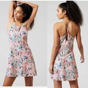 Athleta Pink Floral Infinity‎ Activewear Dress